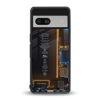skeleton inside back phone cover | glass case for Google Pixel 7