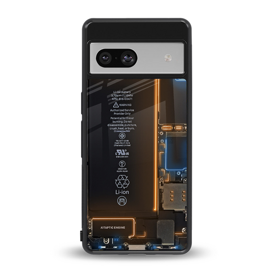 skeleton inside back phone cover | glass case for Google Pixel 7A