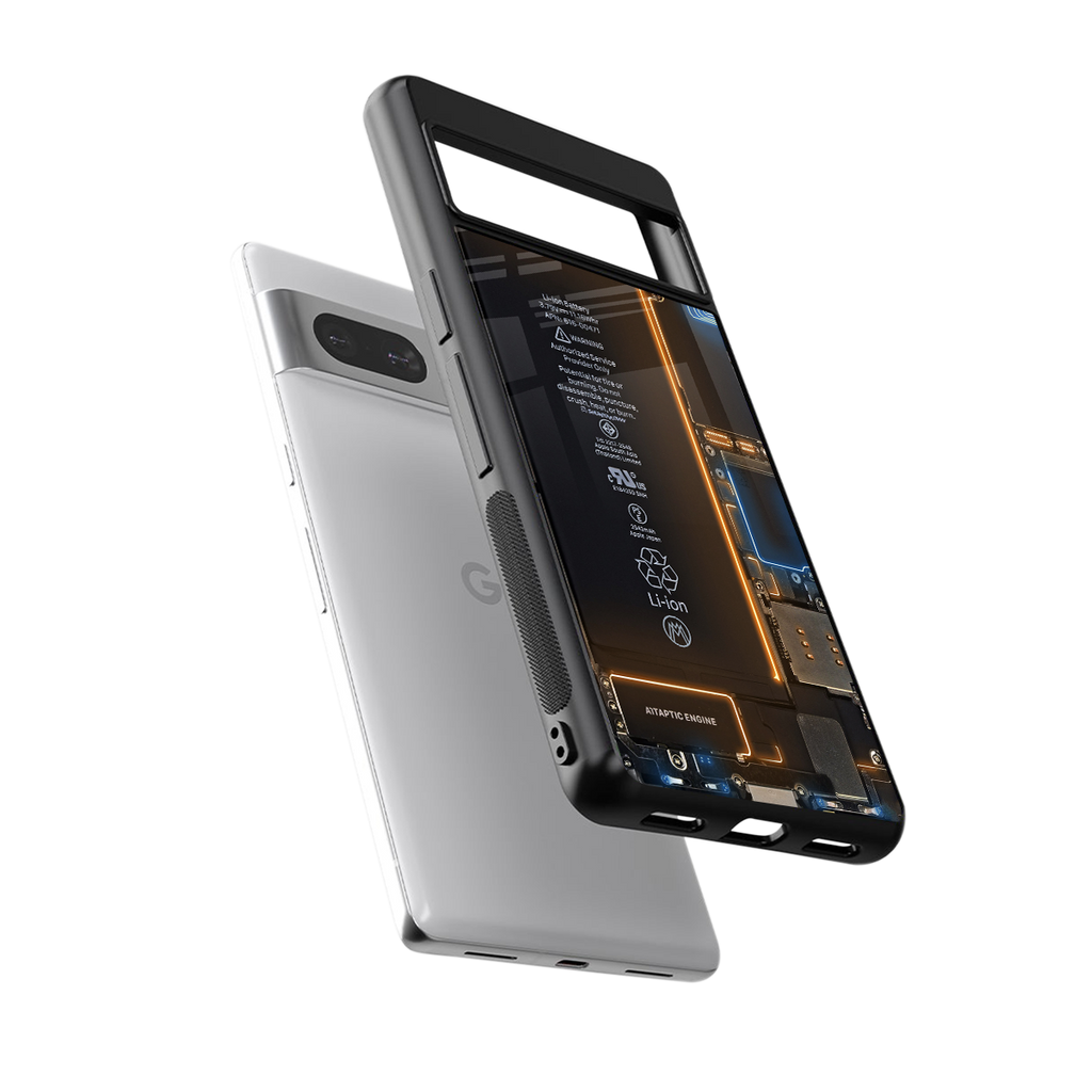 skeleton inside back phone cover | glass case for Google Pixel 7