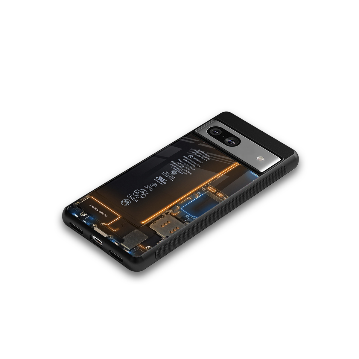 skeleton inside back phone cover | glass case for Google Pixel 7