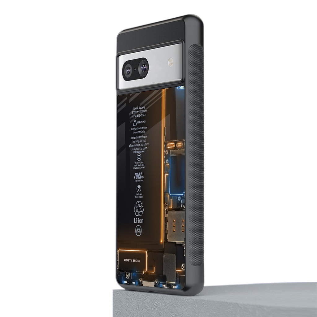 skeleton inside back phone cover | glass case for Google Pixel 7