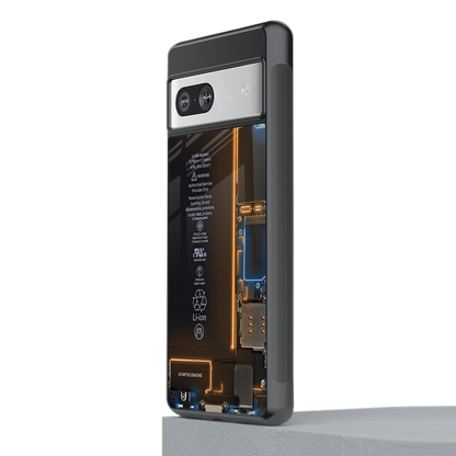 skeleton inside back phone cover | glass case for Google Pixel 7A