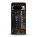 skeleton inside back phone cover | glass case for google pixel 8 pro