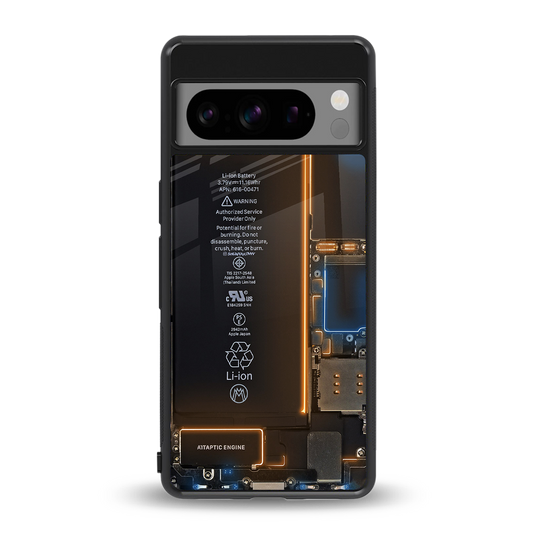skeleton inside back phone cover | glass case for google pixel 8 pro