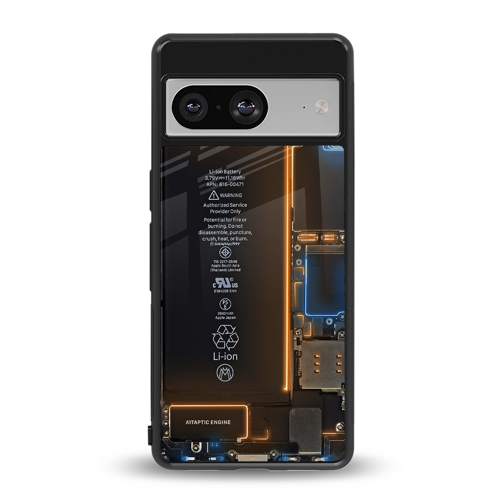 skeleton inside back phone cover | glass case for Google Pixel 8