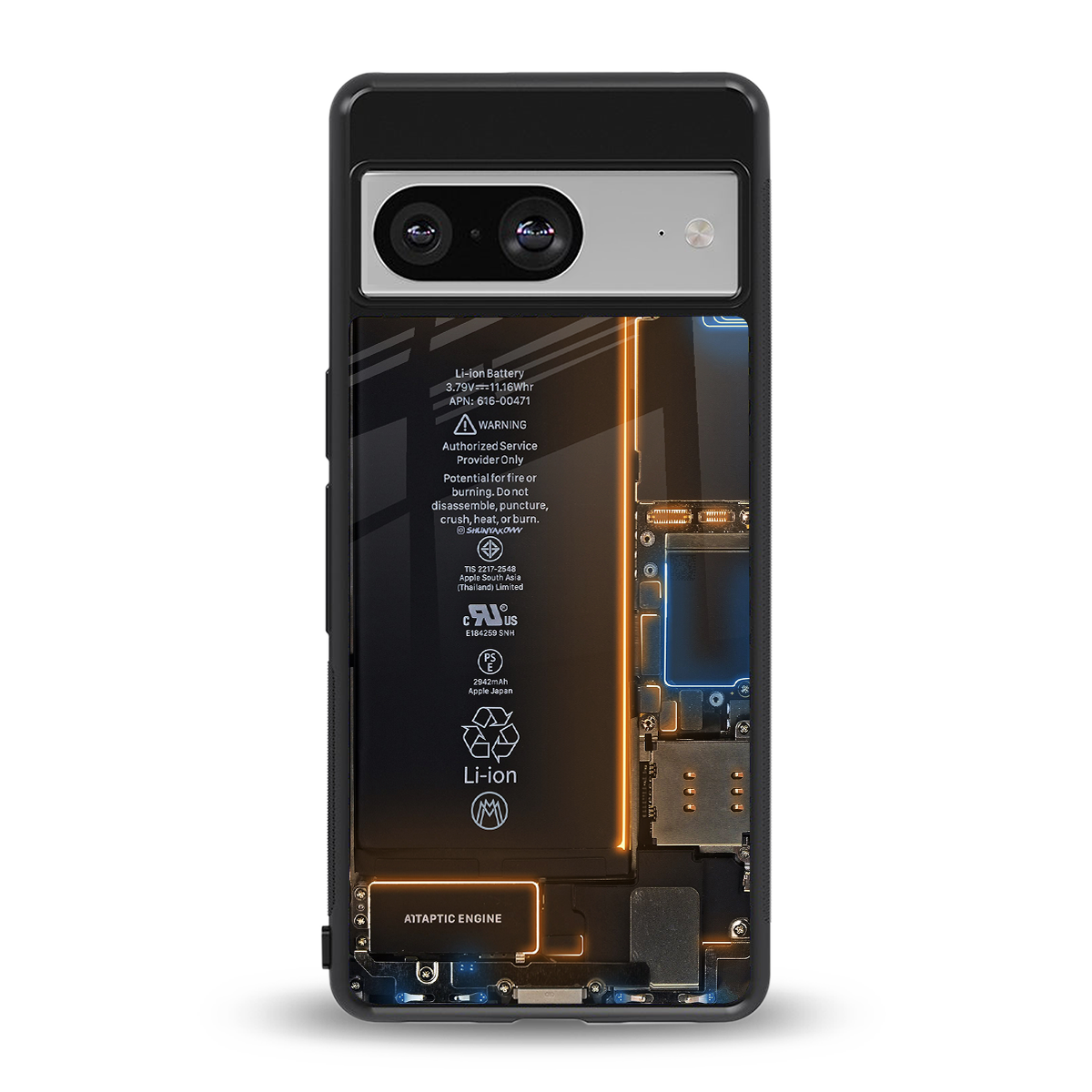 skeleton inside back phone cover | glass case for Google Pixel 8