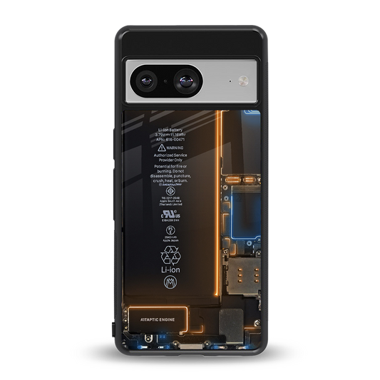 skeleton inside back phone cover | glass case for Google Pixel 8