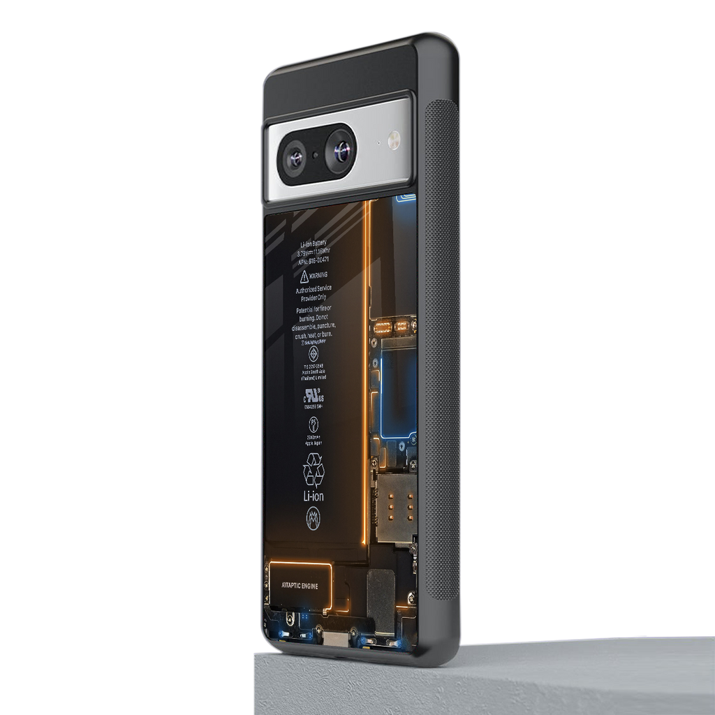 skeleton inside back phone cover | glass case for Google Pixel 8