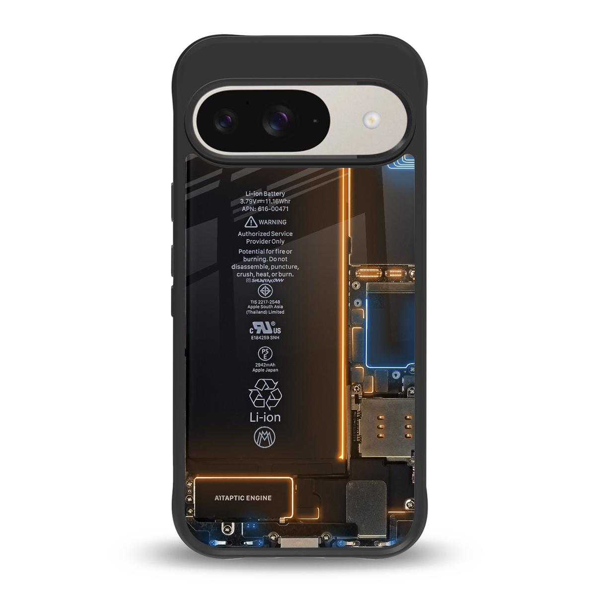 skeleton inside back phone cover | glass case for google pixel 9