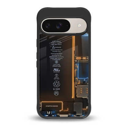 skeleton inside back phone cover | glass case for google pixel 9