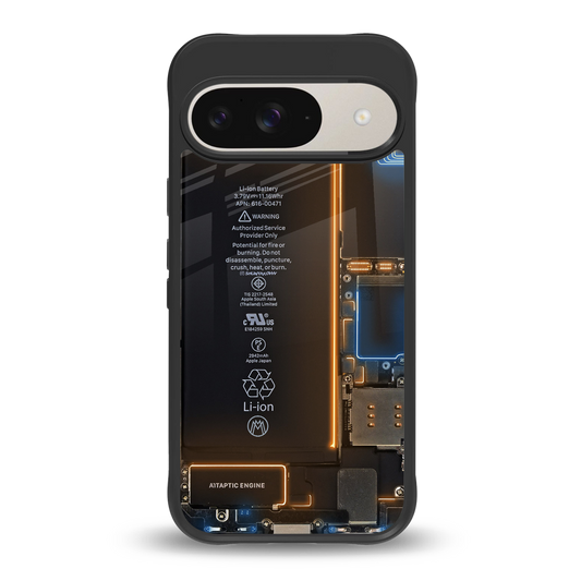 skeleton inside back phone cover | glass case for google pixel 9