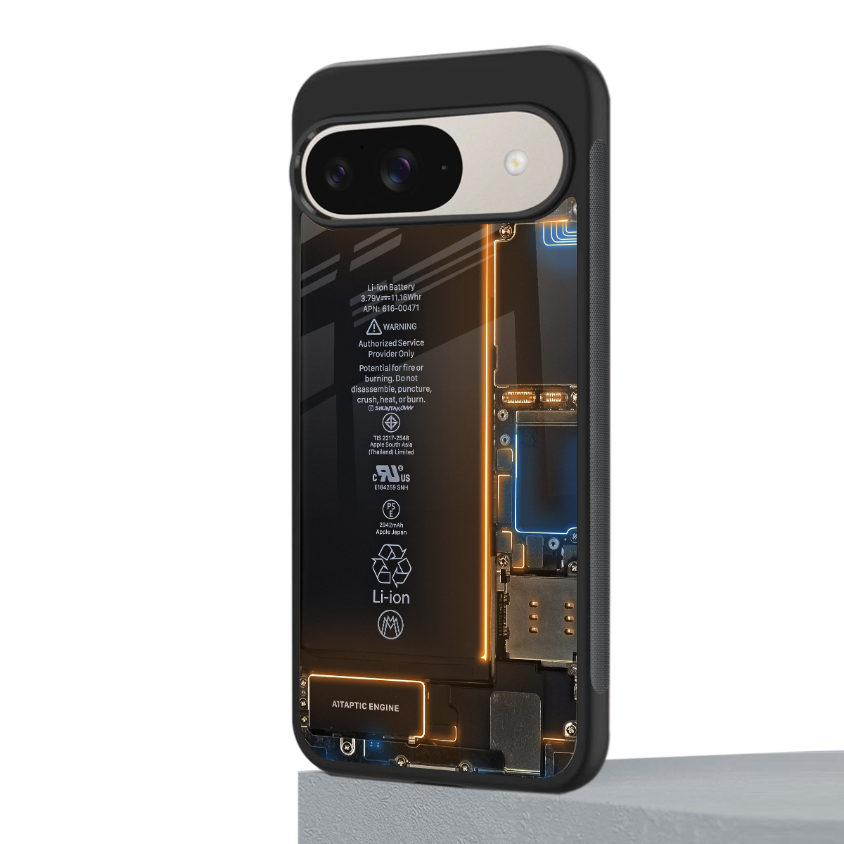 skeleton inside back phone cover | glass case for google pixel 9