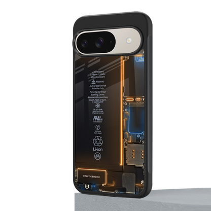 skeleton inside back phone cover | glass case for google pixel 9