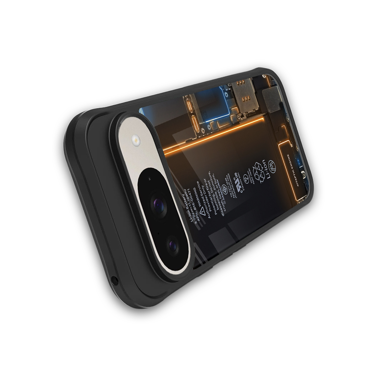 skeleton inside back phone cover | glass case for google pixel 9