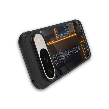 skeleton inside back phone cover | glass case for google pixel 9