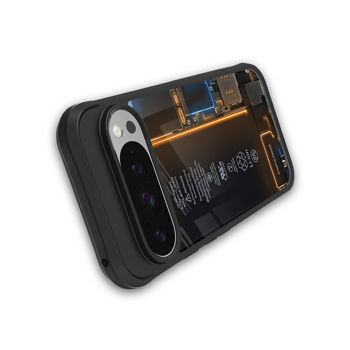 skeleton inside back phone cover | glass case for google pixel 9 pro xl