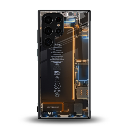 skeleton inside back phone cover | glass case for samsung galaxy s23 ultra