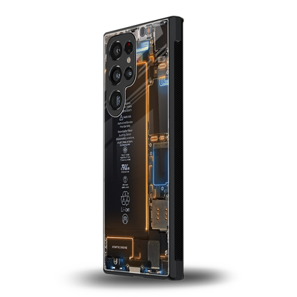 skeleton inside back phone cover | glass case for samsung galaxy s23 ultra