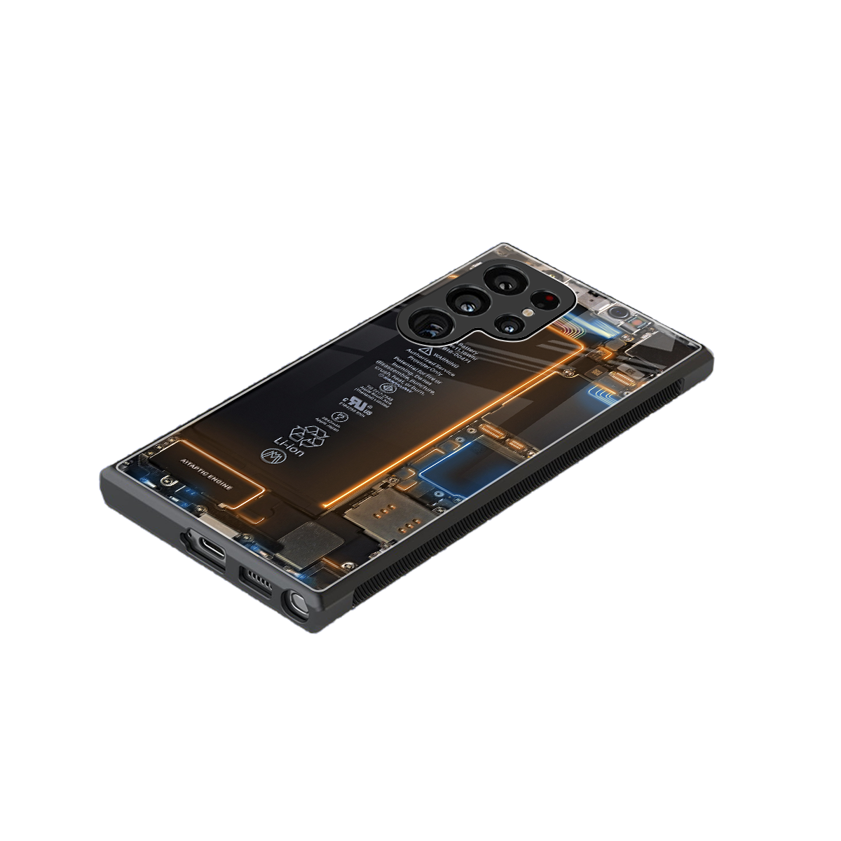 skeleton inside back phone cover | glass case for samsung galaxy s23 ultra