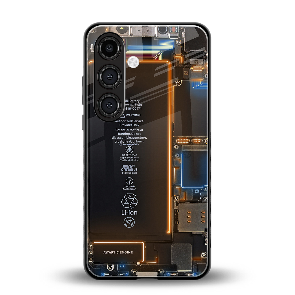 skeleton inside back phone cover | glass case for samsung galaxy s23 plus