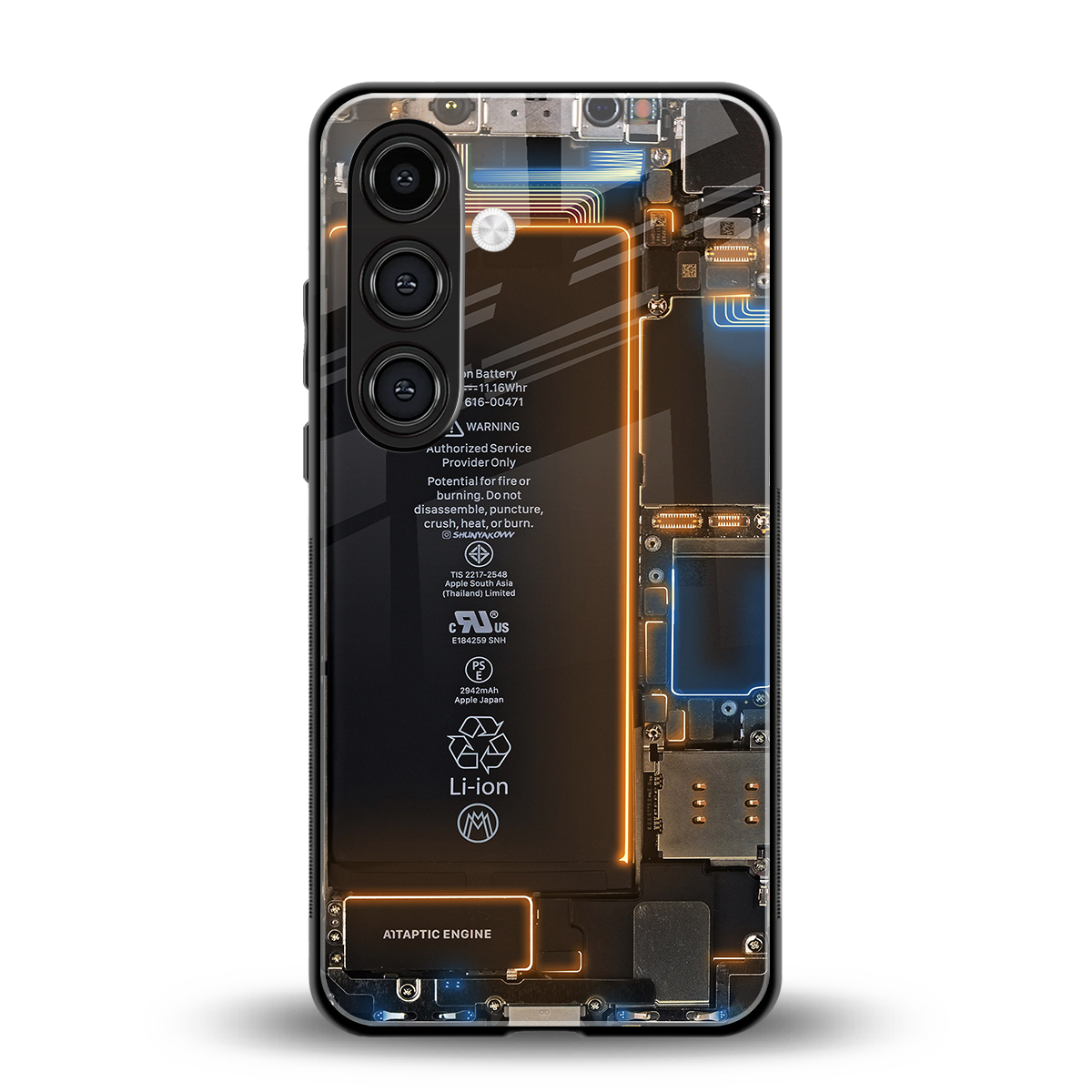 skeleton inside back phone cover | glass case for samsung galaxy s24 plus