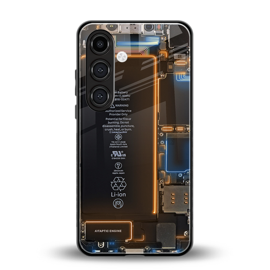 skeleton inside back phone cover | glass case for samsung galaxy s24 plus