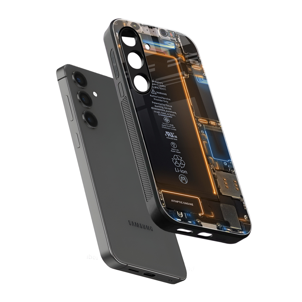 skeleton inside back phone cover | glass case for samsung galaxy s23 plus