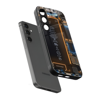 skeleton inside back phone cover | glass case for samsung galaxy s23 plus