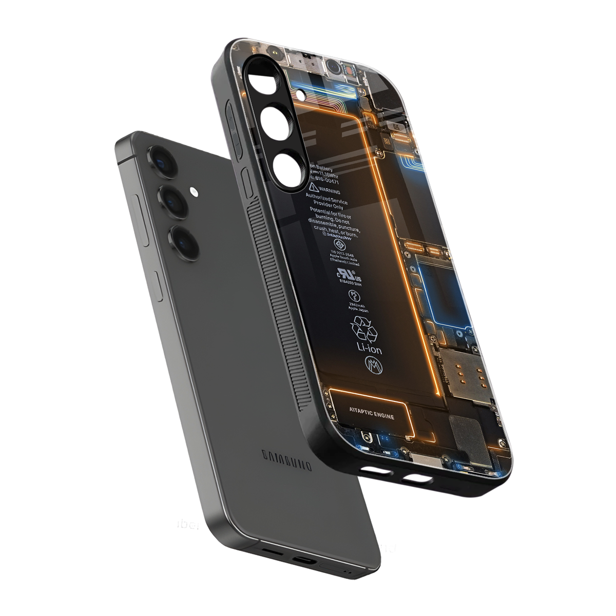 skeleton inside back phone cover | glass case for samsung galaxy s24 plus