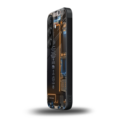 skeleton inside back phone cover | glass case for samsung galaxy s24 plus