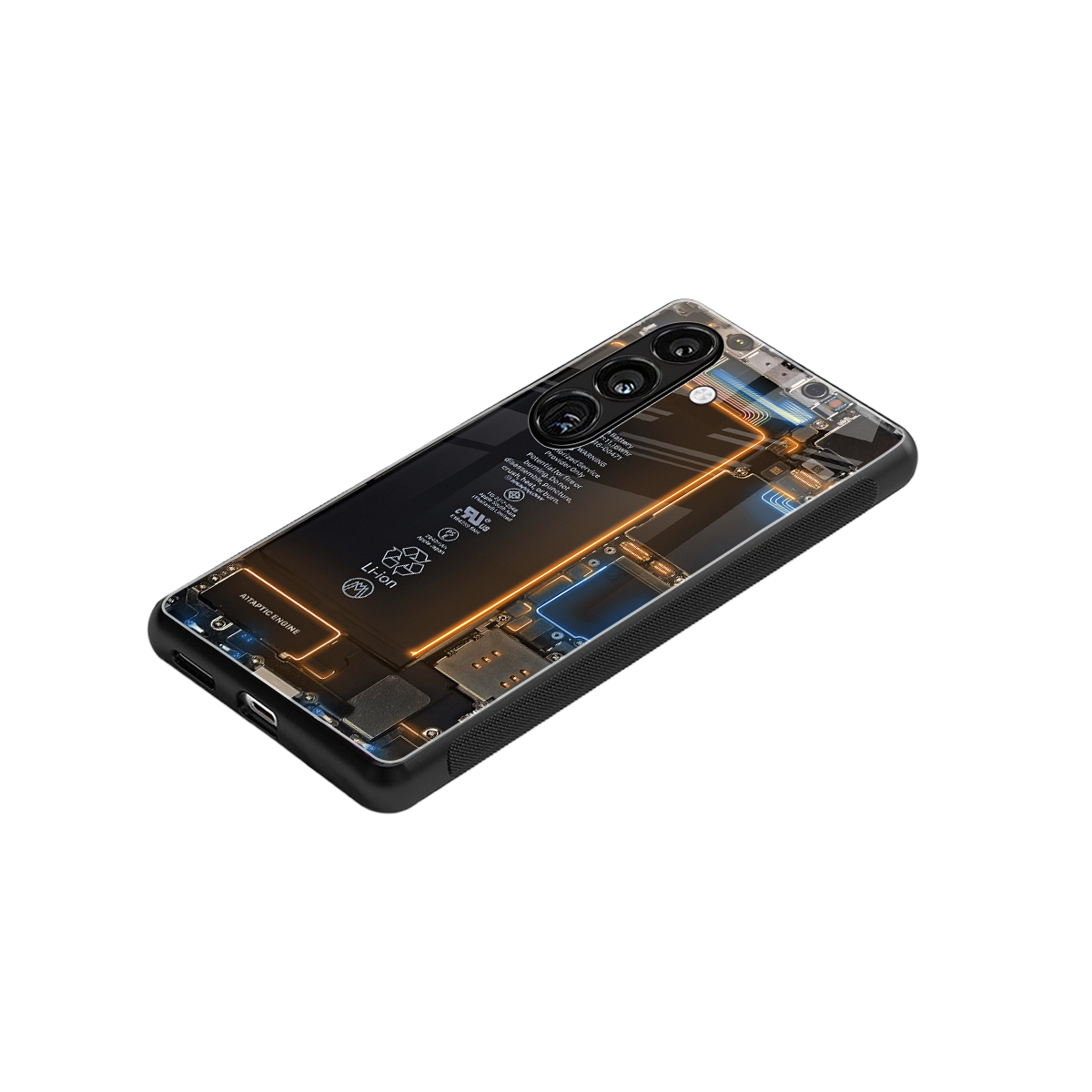 skeleton inside back phone cover | glass case for samsung galaxy s24 plus