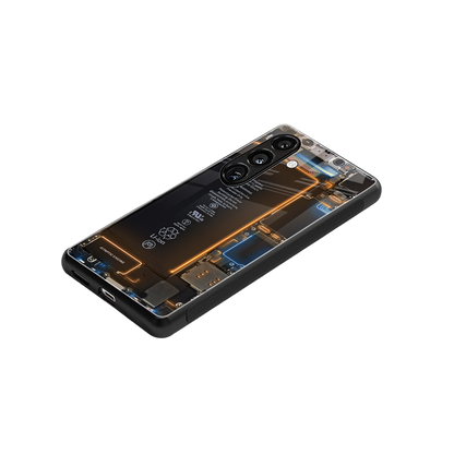 skeleton inside back phone cover | glass case for samsung galaxy s24 plus