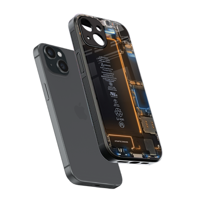 skeleton inside back phone cover | glass case for iphone 15