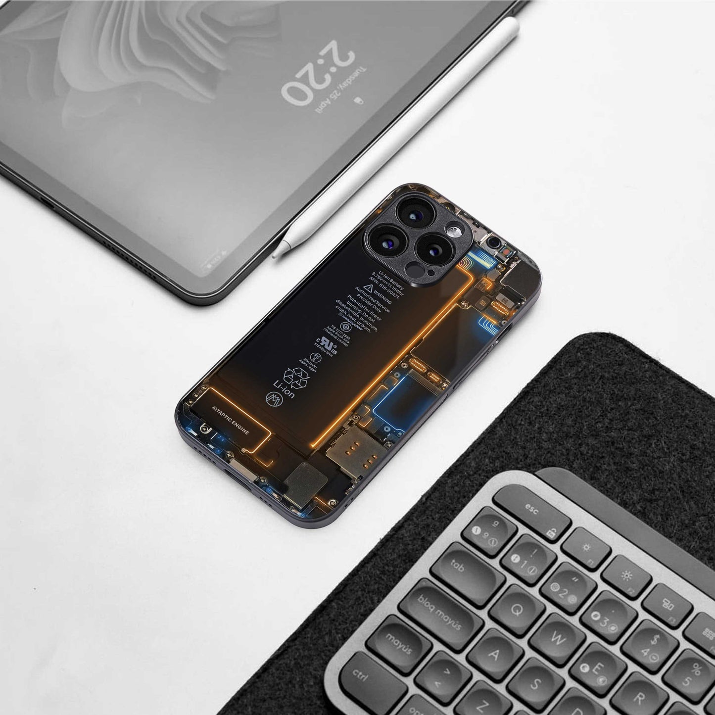 skeleton inside back phone cover | glass case for samsung galaxy s23 plus