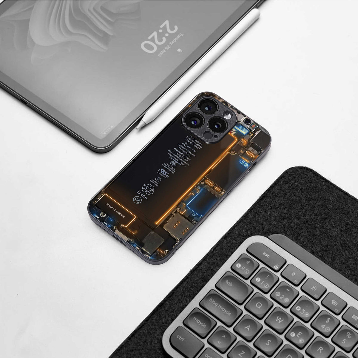 skeleton inside back phone cover | glass case for samsung galaxy s23 plus