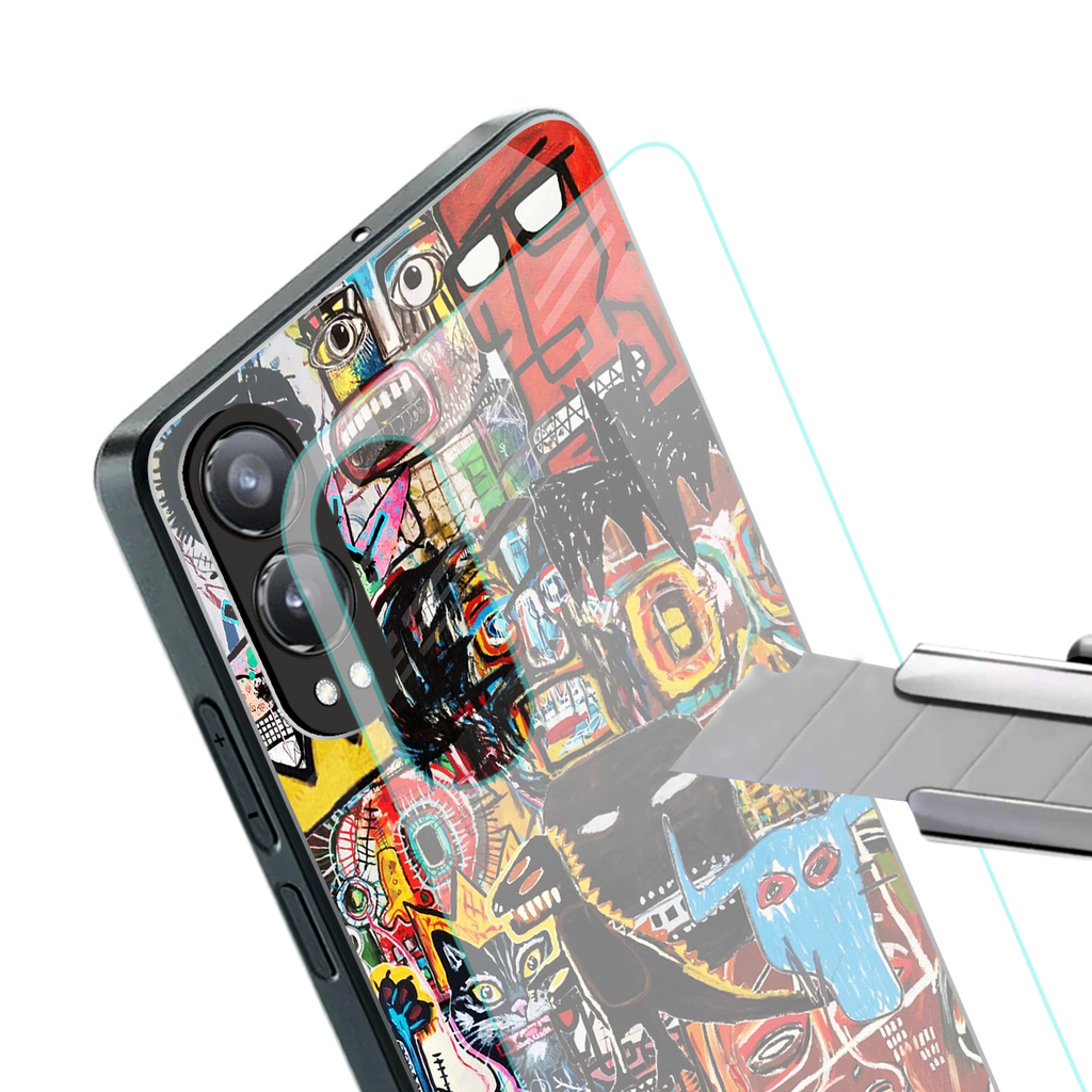 sketch book back phone cover | glass case for oneplus nord ce 4 lite