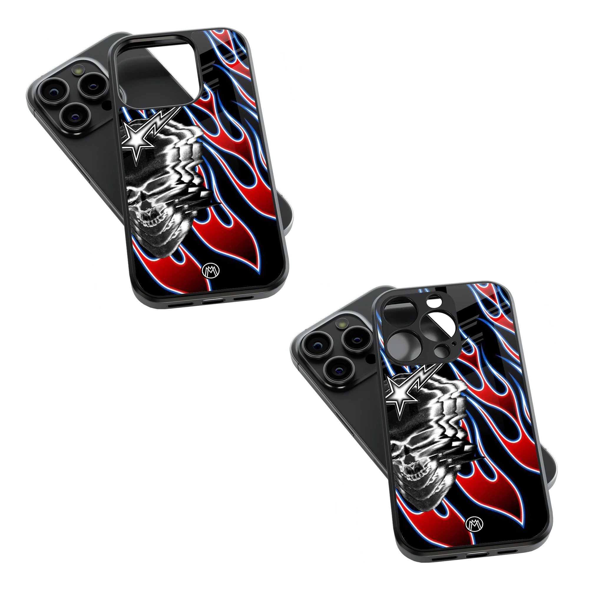 Trendy Glass Back Mobile Case for iPhone, Samsung, Redmi, OnePlus, Google Pixel, Motorola