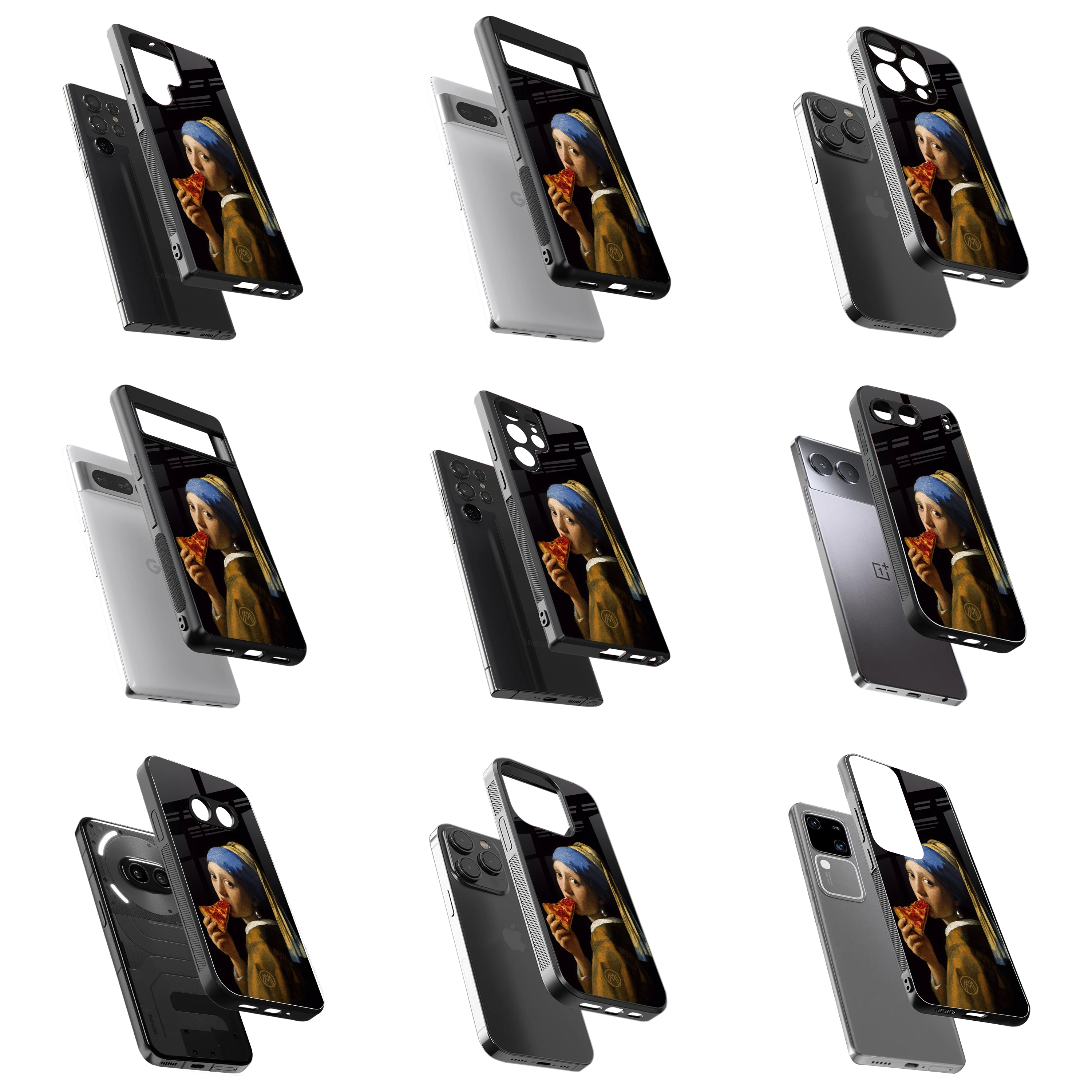 Durable Glass Back Mobile Case for iPhone, Samsung, OnePlus, Google Pixel, Redmi, Vivo, Oppo