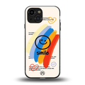 smile colourful back phone cover | glass case for iphone 13 mini