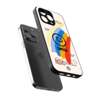 smile colourful back phone cover | glass case for iphone 13 pro max