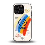 smile colourful back phone cover | glass case for iphone 13 pro