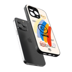 smile colourful back phone cover | glass case for iphone 13 pro