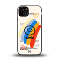 smile colourful back phone cover | glass case for iphone 13
