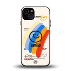 smile colourful back phone cover | glass case for iphone 13