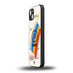 smile colourful back phone cover | glass case for iphone 14 plus