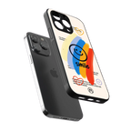 smile colourful back phone cover | glass case for iphone 14 pro max