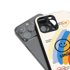 smile colourful back phone cover | glass case for iphone 13 mini