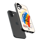 smile colourful back phone cover | glass case for iphone 16