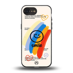 smile colourful back phone cover | glass case for iphone 16e
