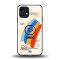 smile colourful back phone cover | glass case for nothing phone 1